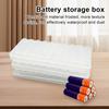 Прозрачный ящик для хранения батареек с крышкой, большая емкость, 10 слотов, компактный портативный органайзер для батареек типа АА, чехол для хранения