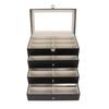 4 Layer Drawer Sunglasses Display Case 24 Slots PU Leather Eyeglass Collection Storage Display Box