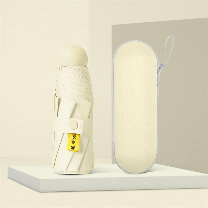 Мини-пять складных 6-костных зонтов, устойчивых к дождю и ветру, защита от ультрафиолета, портативный модный мужской и женский зонтик