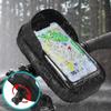 Waterproof Motorcycle Phone Holder with Sunshade and 360° Rotating Handlebar Mount