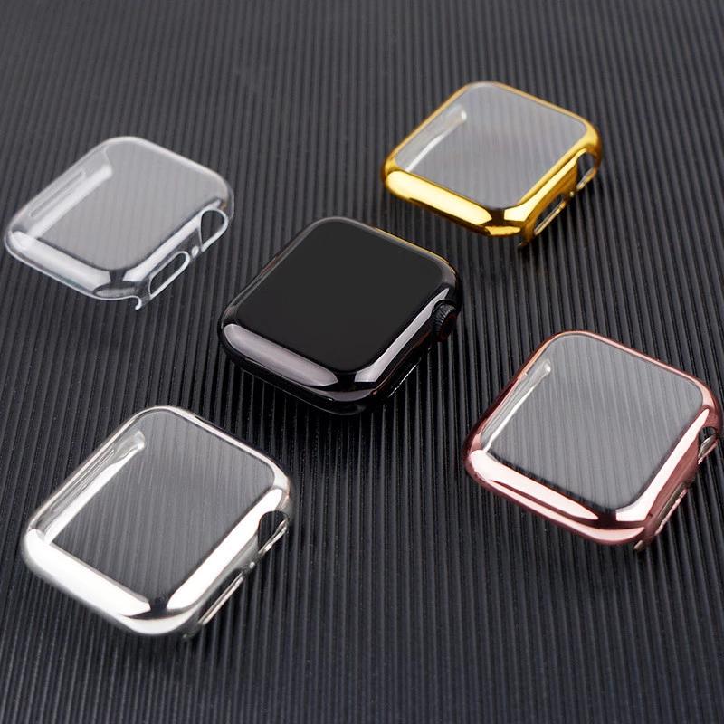 Чехол для Apple Watch 44 мм 40 мм 45 мм 41 мм 42 мм 38 мм защитное стекло iwatch силиконовый бампер apple watch series 3 6 se 7 8 9