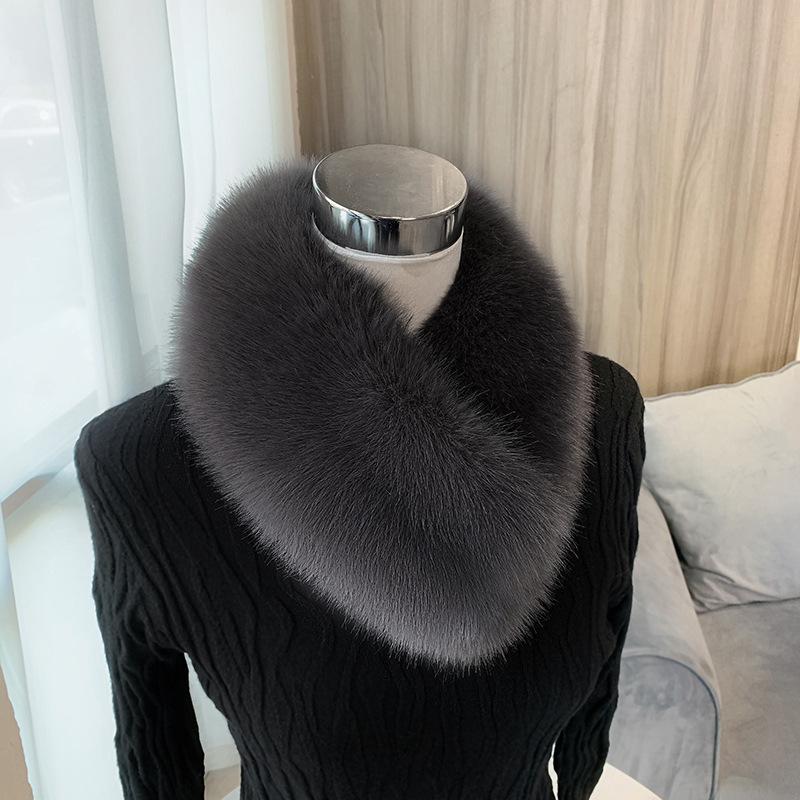 Шарф нового стиля, шерстяной шарф, зимний теплый шерстяной воротник, утолщенная однотонная защита для шеи, женский