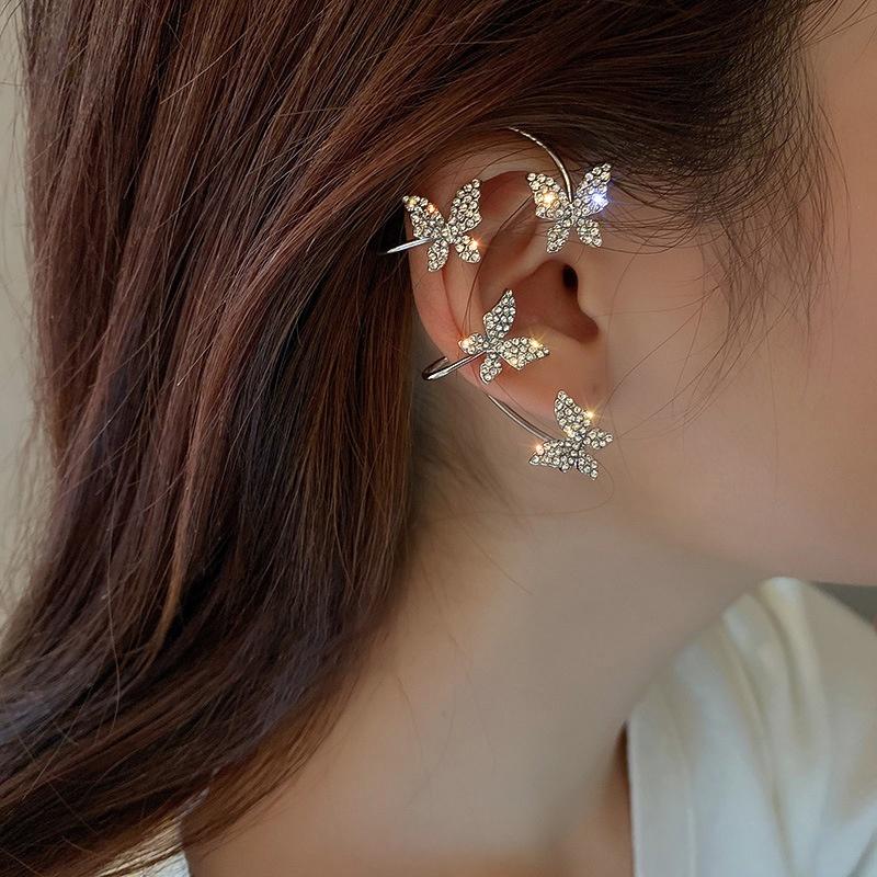 Элегантные серьги с бабочкой, звездой, цветком и бантом, кристальная цепочка, серьги с кисточкой, золотые, серебряные серьги для женщин, аксессуары, ювелирные изделия