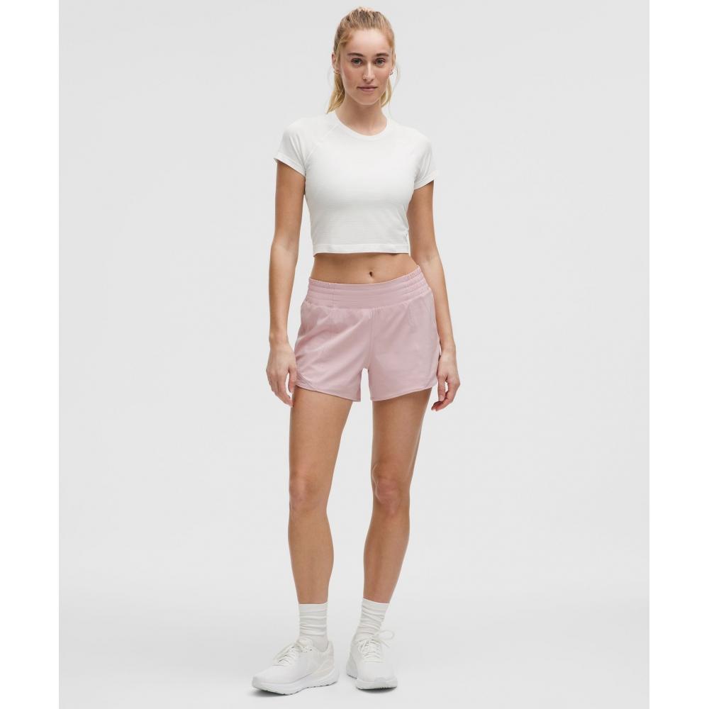 Lululemon Hotty Hot High Rise Lined Short 4  Pink Haze