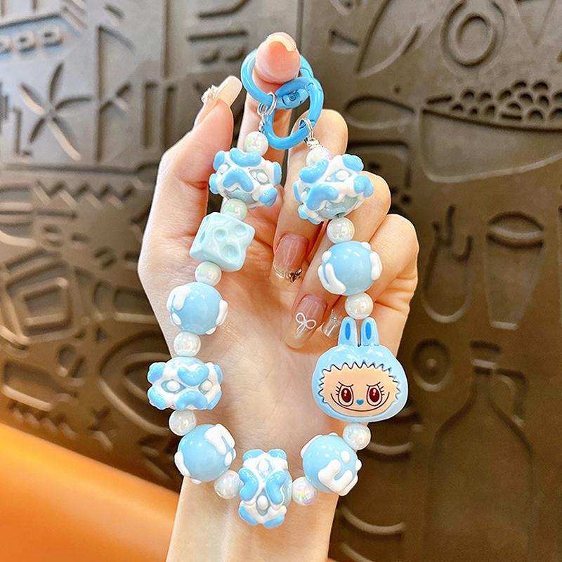 1 шт. рюкзак аксессуары лабубу телефон кулон аниме бисерный чехол для телефона цепочка брелок камера украшение подарок