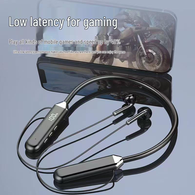 Bluetooth Noise-Cancelling Neckband Earphones - Long Battery Life & Versatile for Gaming & Outdoor Sports