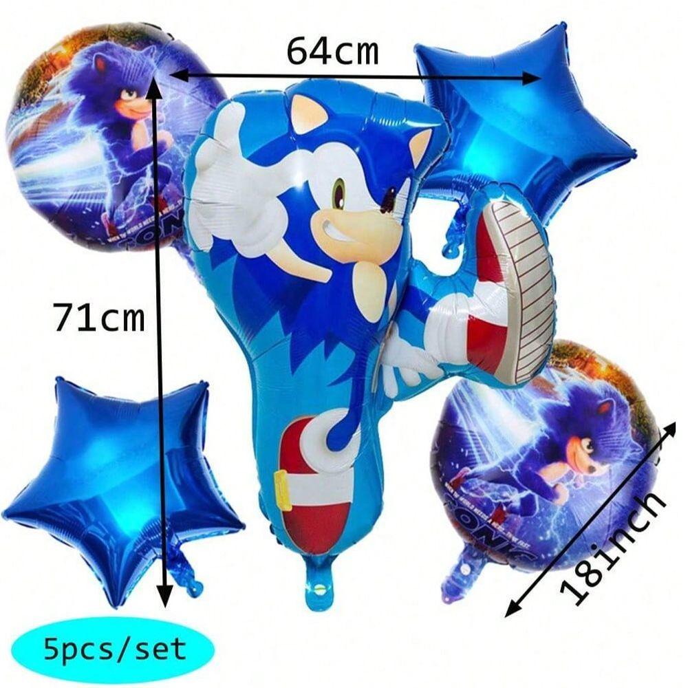 Sonic-themed Sonic Cartoon Balloon Set for Birthday Party Decoration