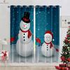 Рождественская елка снеговик колокольчик принт занавеска спальня гостиная ресторан новогоднее праздничное украшение для вечеринки подарок занавеска 2 шт.