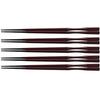 J-kitchens Chopsticks, Set of 5, 22.5cm Pestle-Shaped Takushima Chopsticks, PBT, Teak Finish, Made In Japan