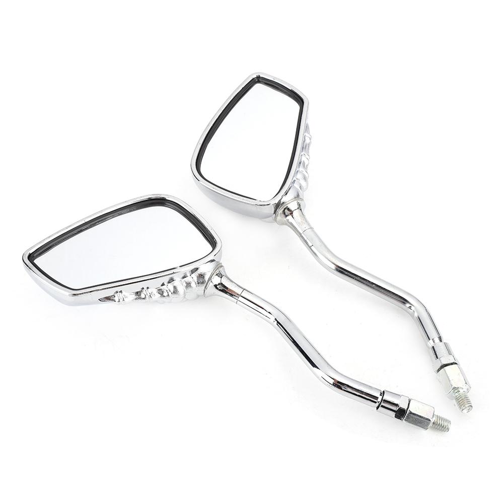 2 шт. Мотоциклетные зеркала заднего вида Рука-скелет Коготь Мотоцикл Мотоцикл Боковые зеркала заднего вида Гальваническое покрытие