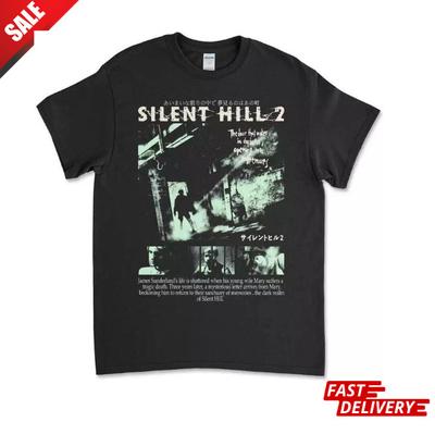 Новая Черная Футболка Silent Hill 2, Футболка для Хоррор Survival Игр_перепечатка_<wbr/>горячий товар !!! Футболка Unisex