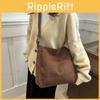 Однотонная сумка через плечо Ретро Зимний ленивый стиль Сумка большой вместимости Кроссбоди