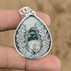 Womens Day Sale 925 Silver Pear Natural Ocean Jasper Mother Handcrafted Pendant