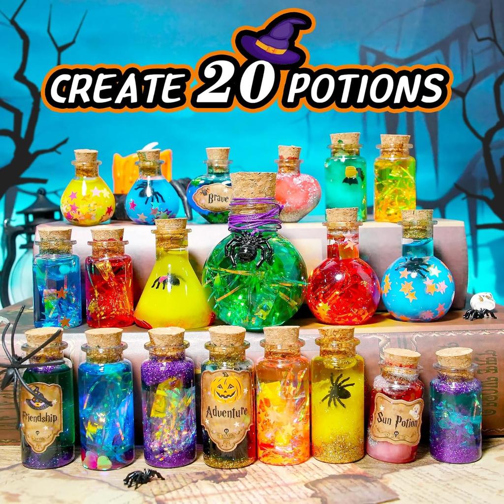 DIY Mixed Magic Wizard Potion Bottles Color Changing luminous Potions Art Craft Kit Kids Family Educational Toys Birthday Gifts