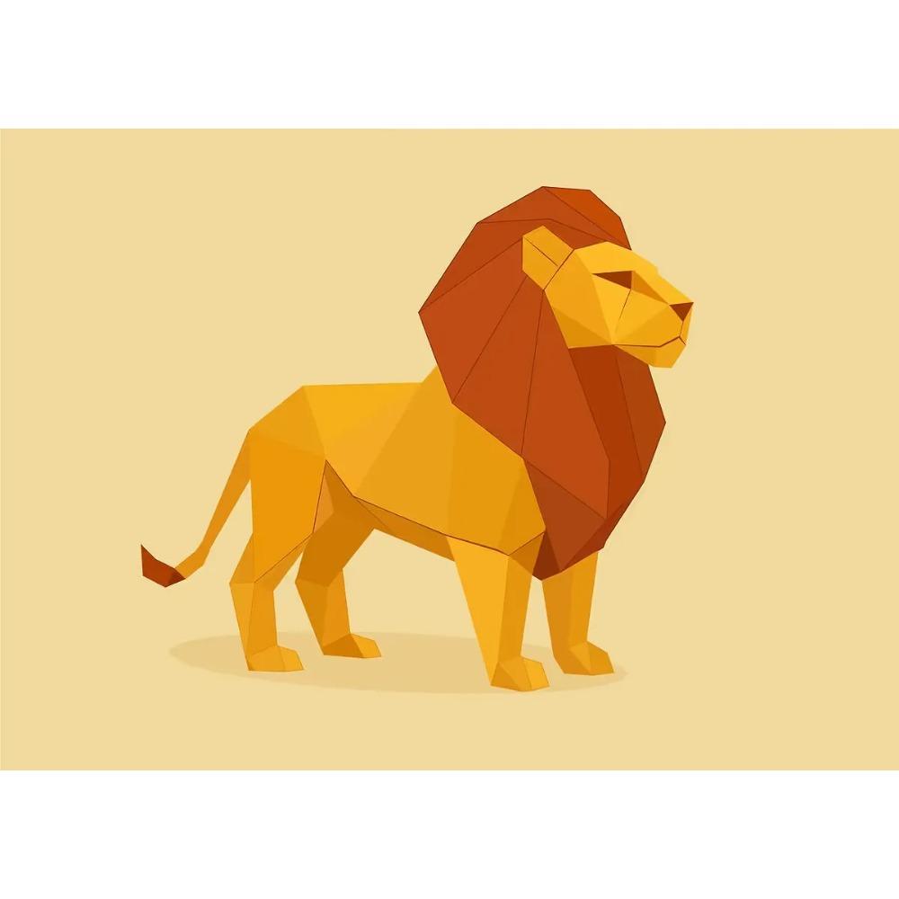 Абстрактные Геометрические Стереоскопические Милые Животные Постеры Ягуар Пингвин Медведь Принты Картина на Холсте Настенное Искусство Картина Домашний Декор Комнаты