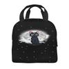 Sailor Moon Cat Print Insulated Lunch Bag for School Waterproof Cooler Thermal Lunch Box Women Children Food Container Tote Bags