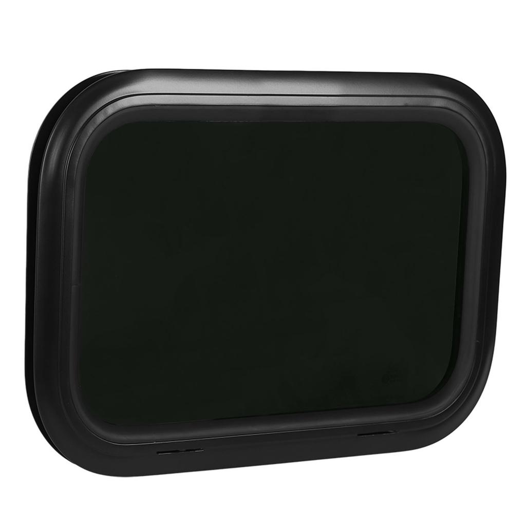 Окно для автодома, черное, с закругленными углами, из алюминиевого сплава, с защитой от УФ-излучения, прочное, фиксированное, для кемпера, каравана, для 48-53 мм