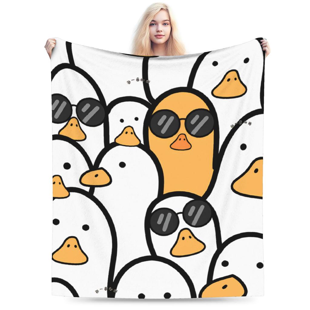 Cute Cartoon Duck Blanket Quality Soft Throw Blanket Winter Kids Couch Chair Sofa Bed Fashion Bedspread