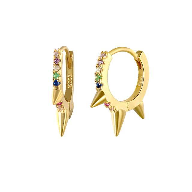 Серьги-кольца из стерлингового серебра 925 пробы Canner, модные серьги с заклепками в стиле панк-хип-хоп для женщин, готические украшения для вечеринок, Pendientes Orecchini