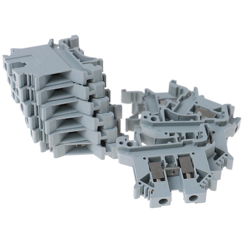 10 шт. Клеммная колодка для монтажа на DIN-рейку, универсальная, для панельного монтажа, Uk 2.5B, 32A, винтовое соединение