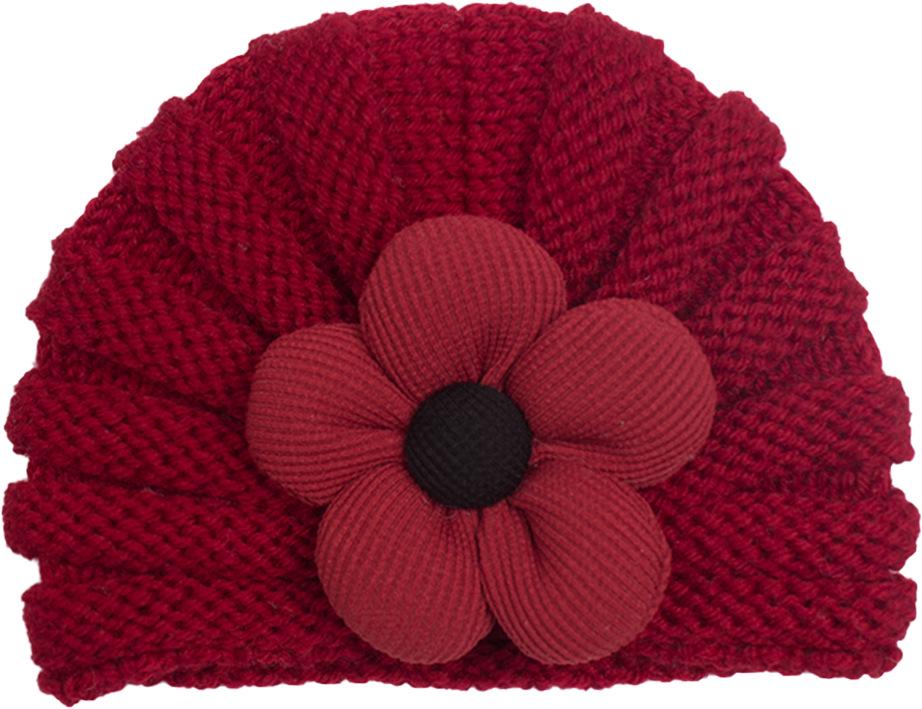 2023 Европейская и американская детская шерстяная шапка-пуловер с цветочным узором: Тепло и комфортно для осени и зимы