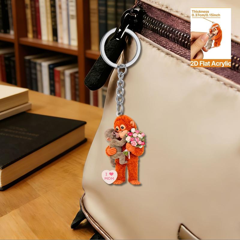 Punch The Monkey Plush Doll Keychain Cartoon Anime Toy Bag Pendant Colleague Desk Ornaments Gift