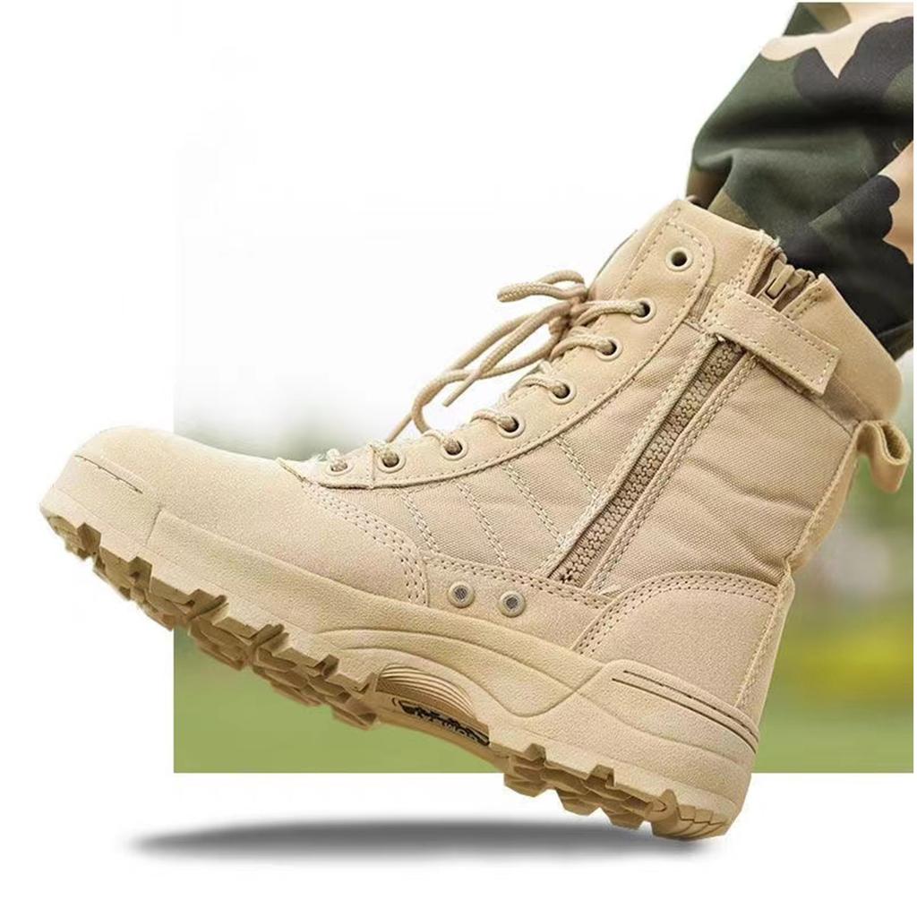 Fashion High-Performance Tactical Boots for Men Black Waterproof Outdoor Hiking Boots Anti-Slip Military Boots