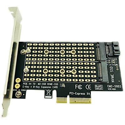 Адаптер PCI-E на M.2 PCIE x4 x8 x16 NVMe SATA Двойной SSD Карта адаптера PCI Express