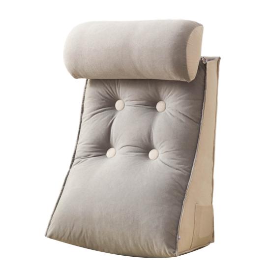 Подушка-клин для сна, чтения, кислотного рефлюкса, поддерживающая спинку, подушка для ног, шеи с боковыми карманами, многофункциональная диванная подушка