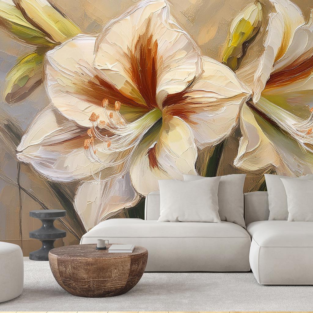 Обои Цветок, раскрашенный в белый