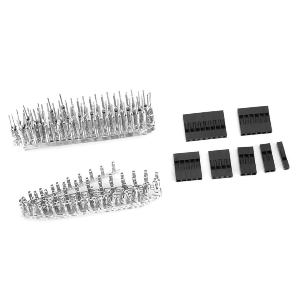 310PCS 2.54mm Pitch Wire Jumper Connector 9 Value Crimp Pin Terminal Kit Electrical Connections