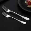 Современный серебряный набор столовых приборов, набор столовых приборов из нержавеющей стали, обеденный нож, вилка, ложка, кухонная утварь, посуда в западном стиле