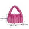 Casual Furry Handbag Zipper Large Capacity Crossbody Bag Stripe Soft Commuting Handbag Travel
