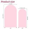 7.2FT 6FT Arch Pink Arch Backdrop Cover Arch Covers Set of 2, Double-Layer Arch Stand Cover for Baby Shower Birthday Party