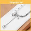 Elegant Pearl Bowknot Necklace For Women Featuring Trendy Tassel Design In Gold And Silver