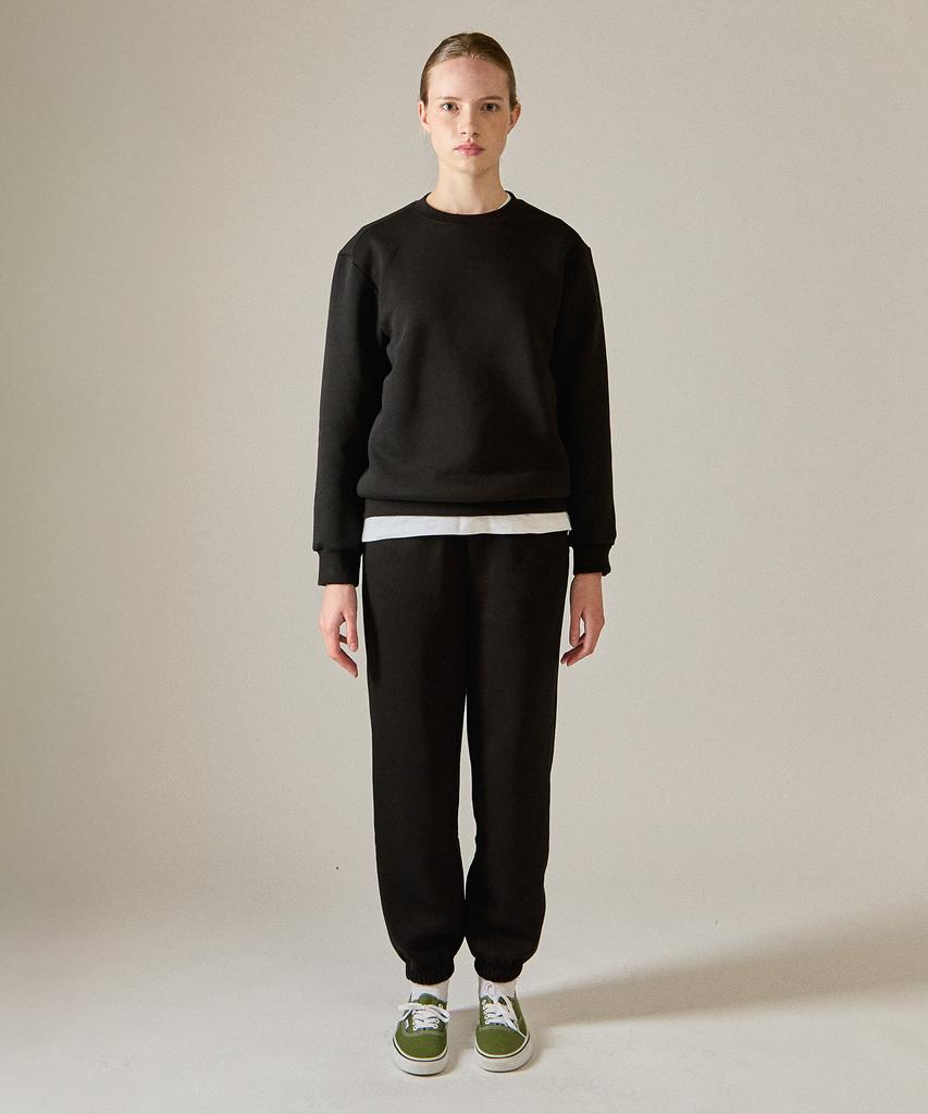 BASIC HOUSE Women'S Fleece-Lined Jogger Fit Training Pants Black Wypt7151