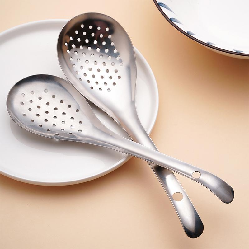 1 Pack Stainless Steel Colander Kitchen Colander Spoon Filter Strainer Food Scoop Perforated Skimmer Colander Easy To Clean