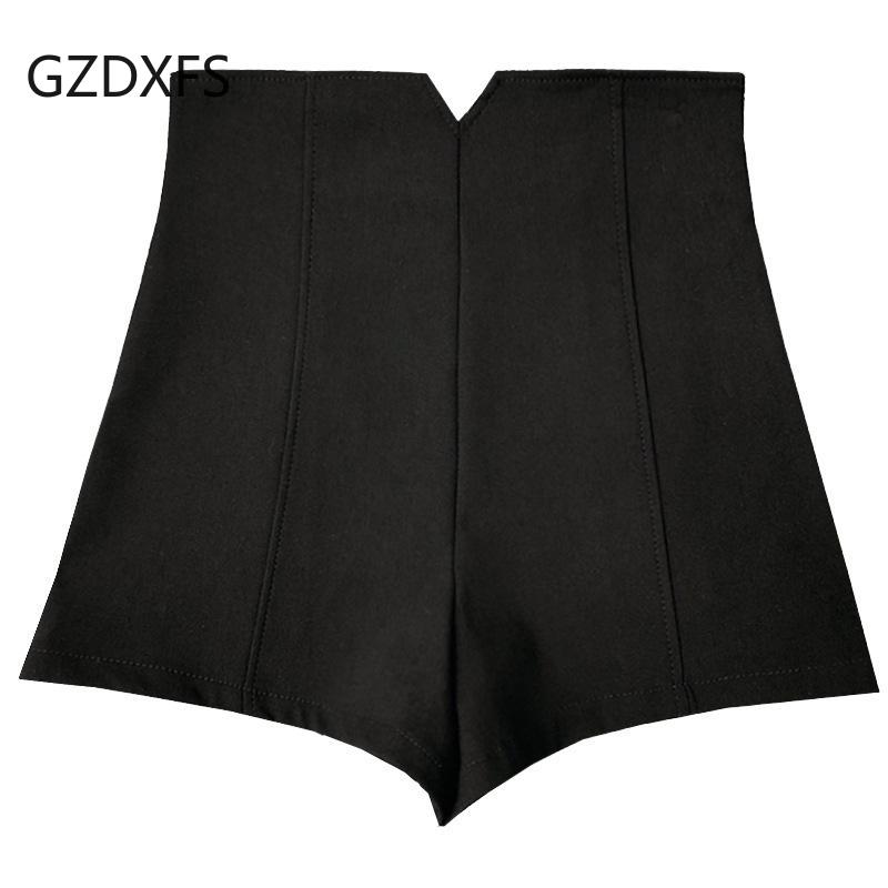 Новые эластичные широкие шорты трапециевидной формы, женские повседневные брюки с высокой талией, облегающие брюки, которые можно носить на улице
