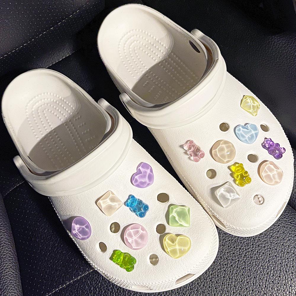 Shoe Charms Decoration Accessories Artificial Crystal Shoe Buckle Decoration Set Kids Party Xmas Gifts