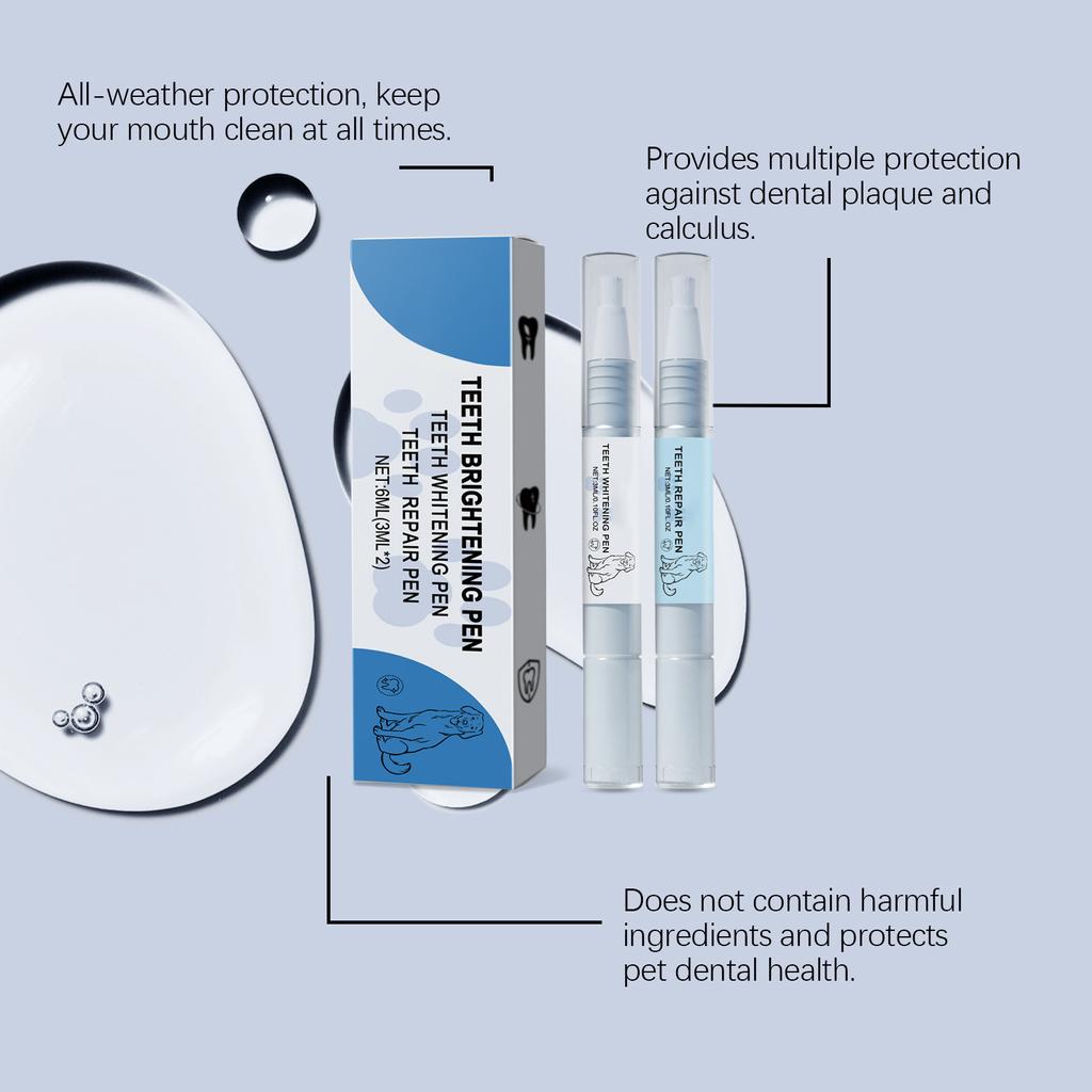 Набор для отбеливания зубов домашних животных, чистка зубов для удаления зубного камня и налета 6 мл