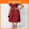 Trendy Plus Size Summer Vogue Sexy Asymmetric Hem V Neck Mini Dress For Fashion Forward Women