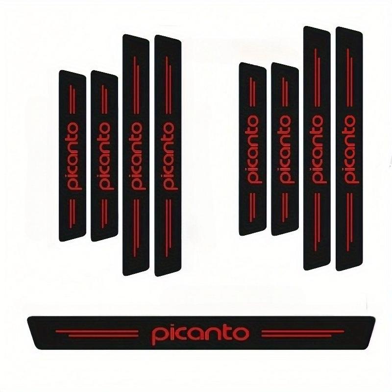 9PCS Car Door Sills Guards Stickers Film Anti Scratch Carbon Fiber Protector Scuff Pedal Cover Auto Accessoriesi
