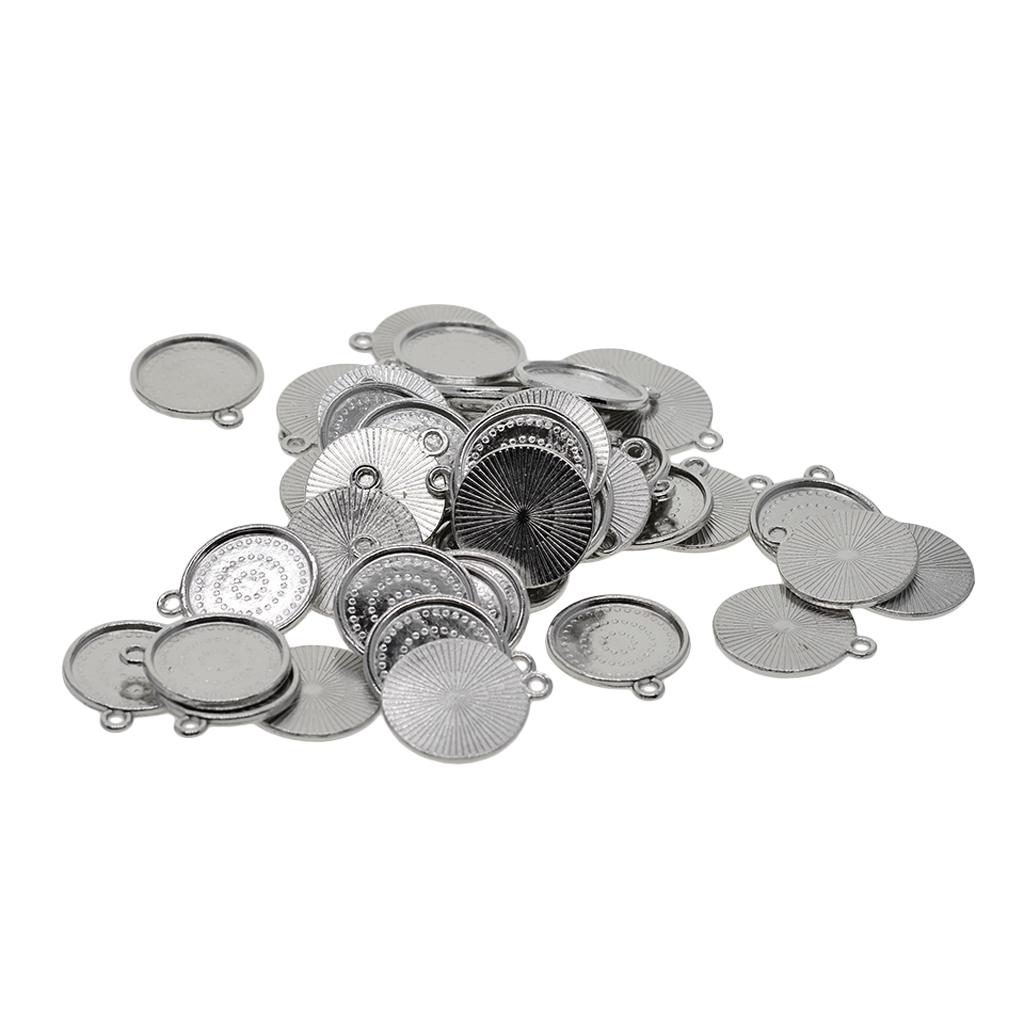 50x18 мм круглый кулон пустой кабошон основа для установки лотков DIY изготовление ювелирных изделий