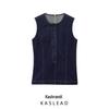 2025 Spring Women's European & American Style Fashion Slim Round Neck Denim Sleeveless Vest