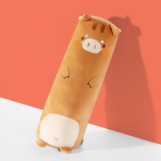 Длинная подушка для сна с рисунком животных, динозавр, свинья, кролик, плюшевый мишка, хаски, утка, плюшевые игрушки, мягкая кукла, подушка для детей, подарок для девочек