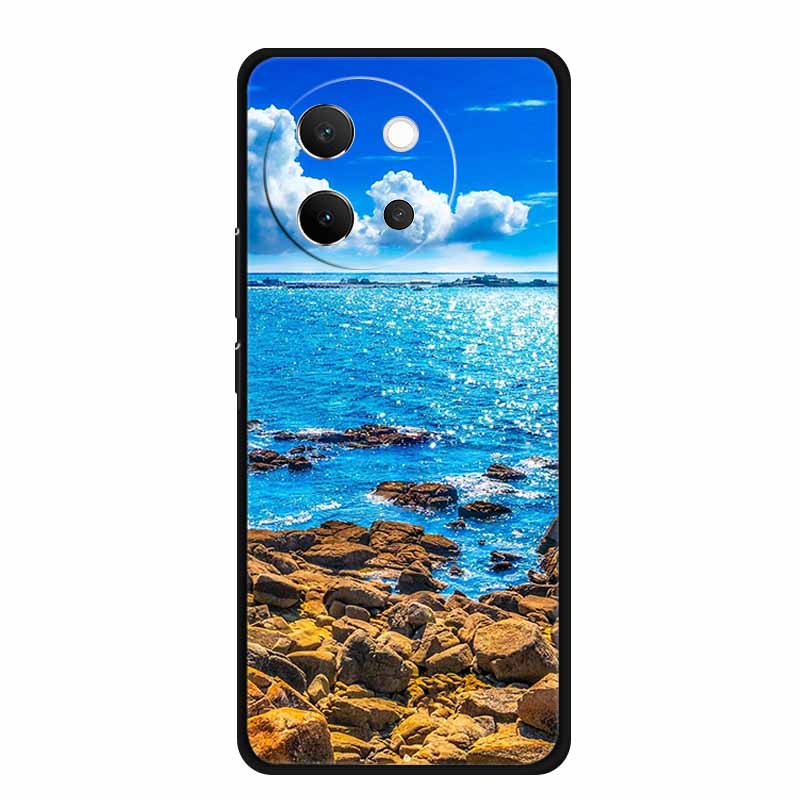 Чехол для Vivo V40 Lite V40lite V 40 Lite Модный Черный Силиконовый Мягкий Задний Чехол-Крышка Для Vivo V30e 5G Чехол для Телефона V 30 e Funda