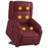 VidaXL Fauteuil inclinable de massage Rouge bordeaux Similicuir 3205161