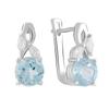 Серебряные серьги с натуральным топазом 2.813ct (2018735)