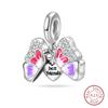 100% 925 Silver Exquisite Cubic Zircon Butterfly Bee Ladybug Charms Bead Fit Qikaola Original Bracelet Fine DIY Jewelry