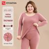 FitonTon Women's Seamless Round Neck Thermal Underwear Set